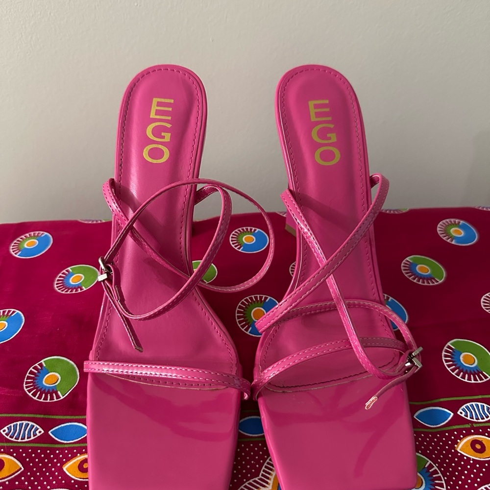 EGO Women's Pink Strappy Heels